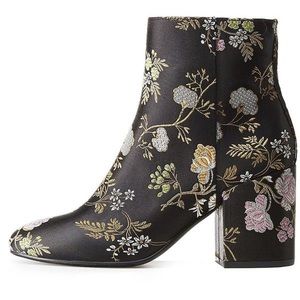 Charlotte Russe Floral Ankle Boots